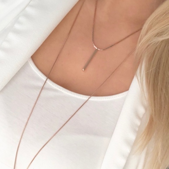 Express Layered Rose Gold Necklace - Picture 3 of 3